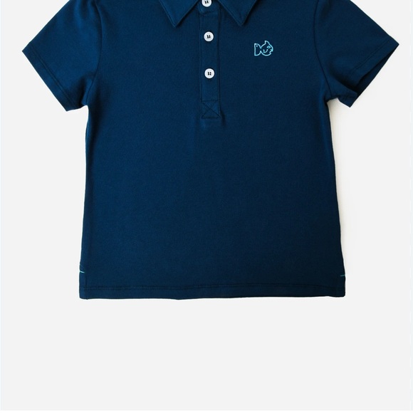 Prodoh Boys' Too Cool For School Polo in a light aqua. SIZE 4T - Picture 7 of 7